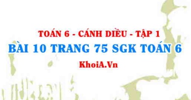 Bài 10 trang 75 SGK Toán 6 tập 1 Cánh Diều